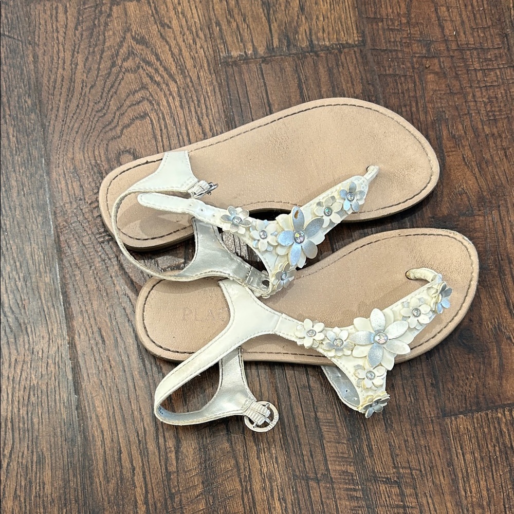 The Children's Place Cream Floral Sandals